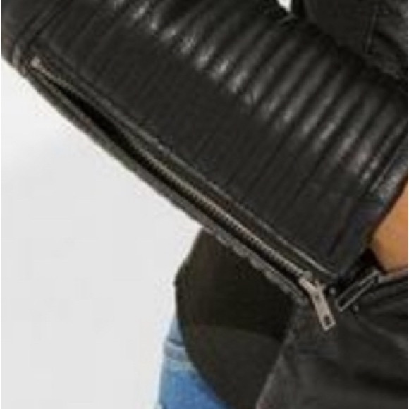 Torrid~Faux Leather Collarless Moto Jacket~Sz0 - Picture 5 of 6